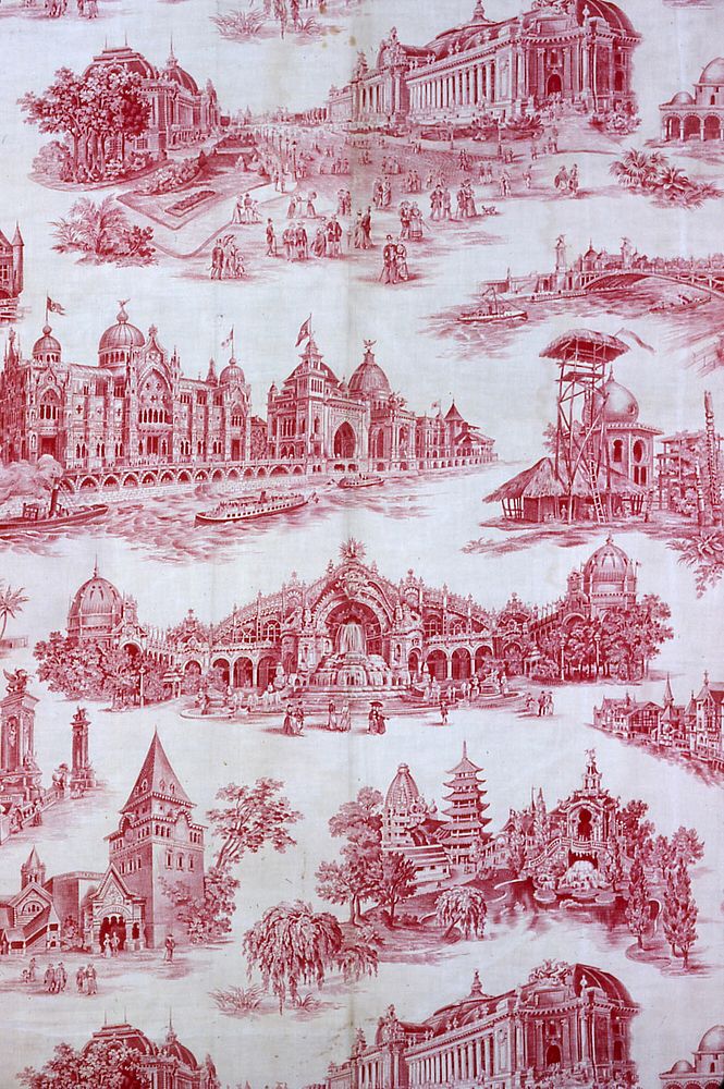 L'Exposition de 1889 (Exposition Universelle; 100th anniversary of French Revolution) (Furnishing Fabric)