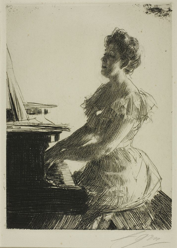 At the Piano by Anders Zorn