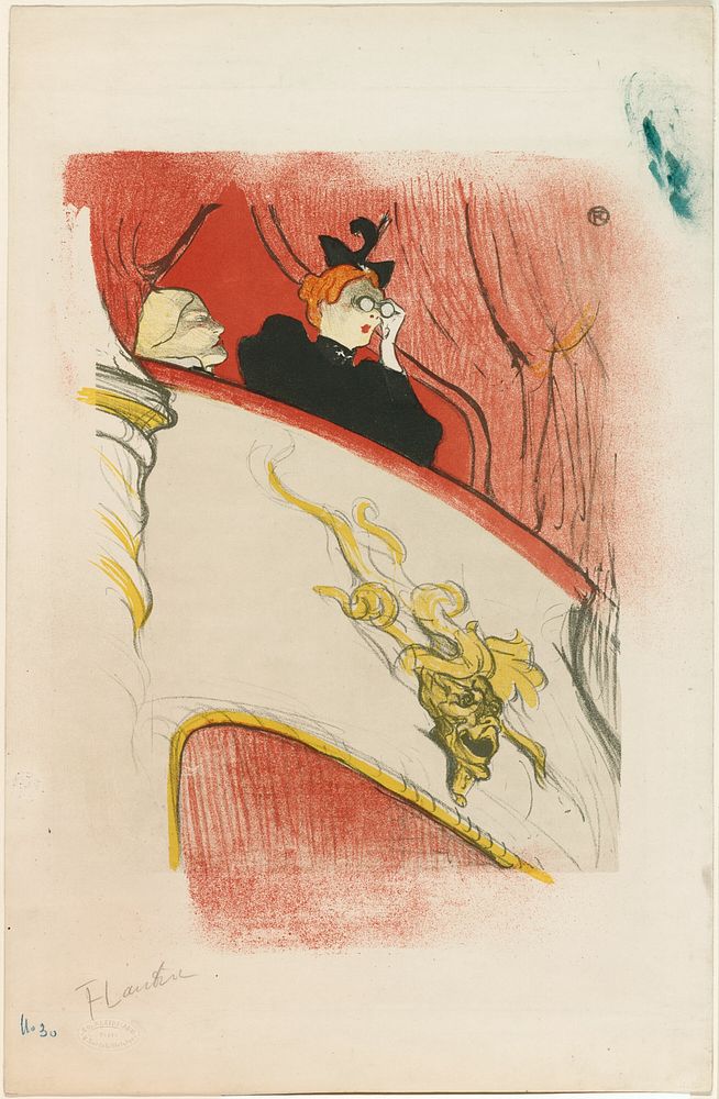 The Loge with the Gilded Mask by Henri de Toulouse-Lautrec