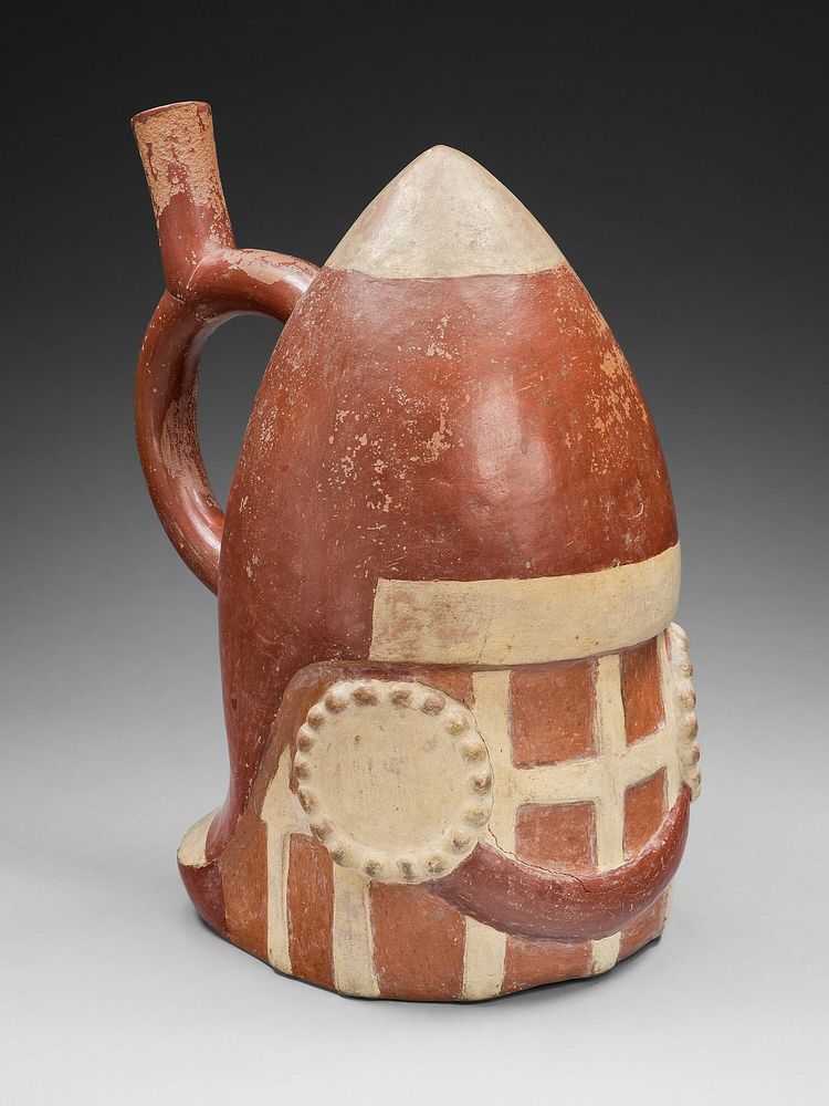 Vessel in the Form of a Warrior's Helmet by Moche