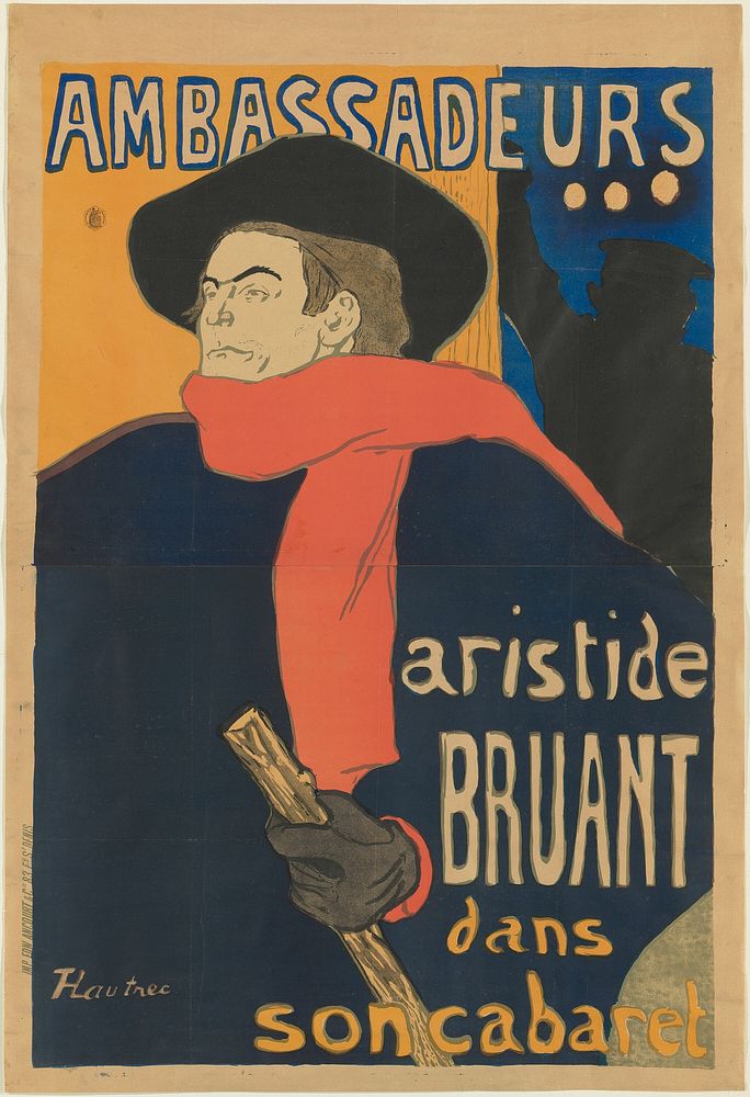 Ambassadeurs: Aristide Bruant by Henri de Toulouse-Lautrec