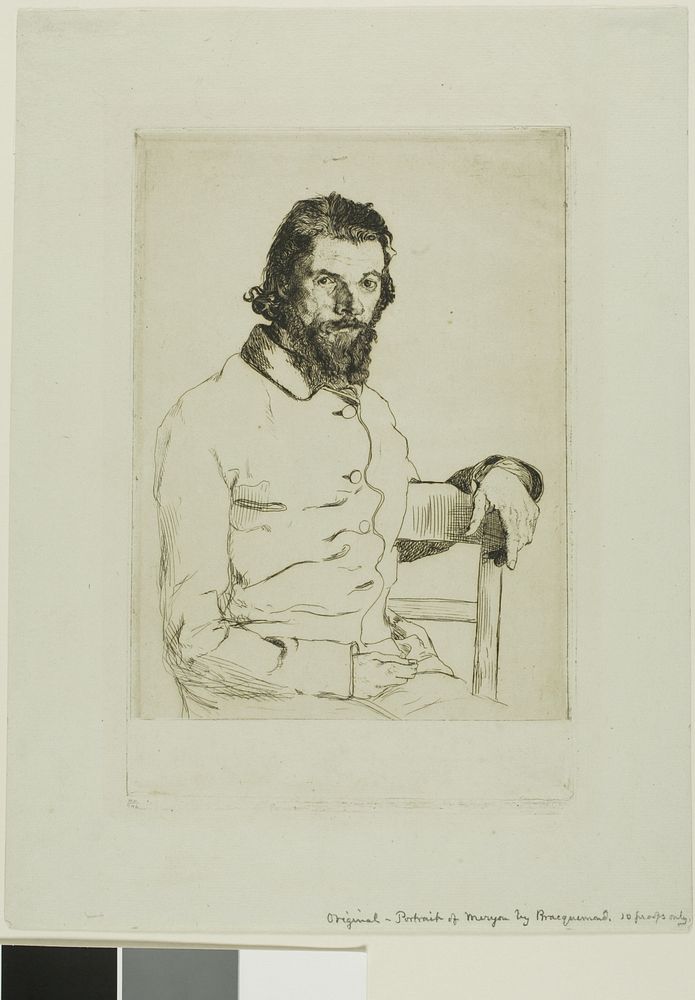 Portrait of Meryon by Félix Henri Bracquemond