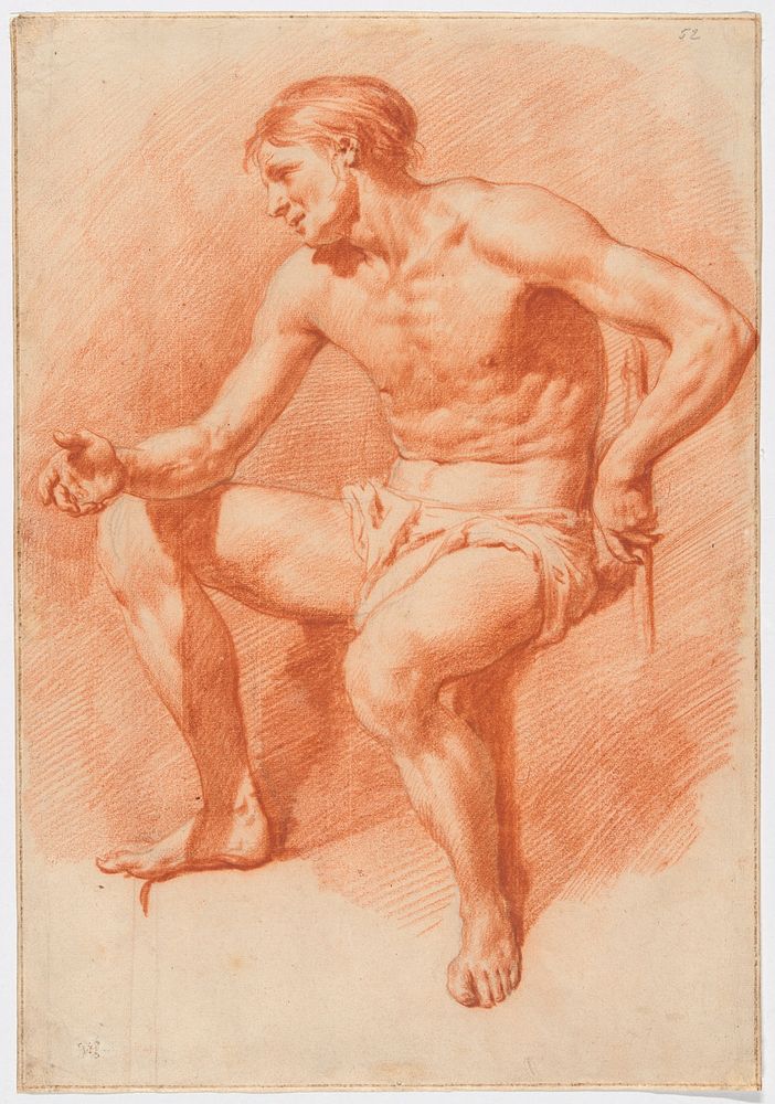 Study of a Male Nude by Adriaen van de Velde