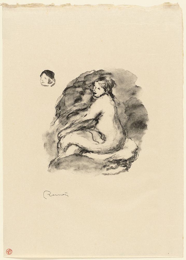 Study of Seated Female Nude, Variant by Pierre-Auguste Renoir