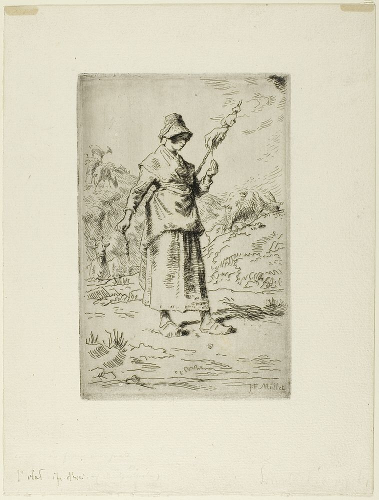 The Spinner by Jean François Millet