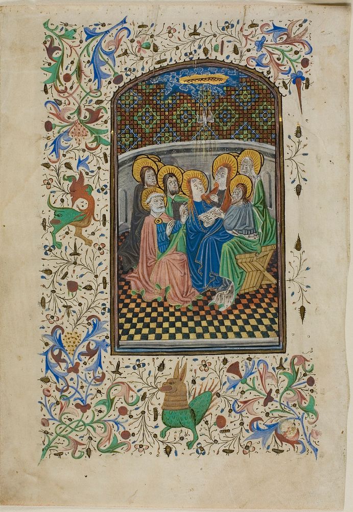 The Pentecost, from a Book of Hours