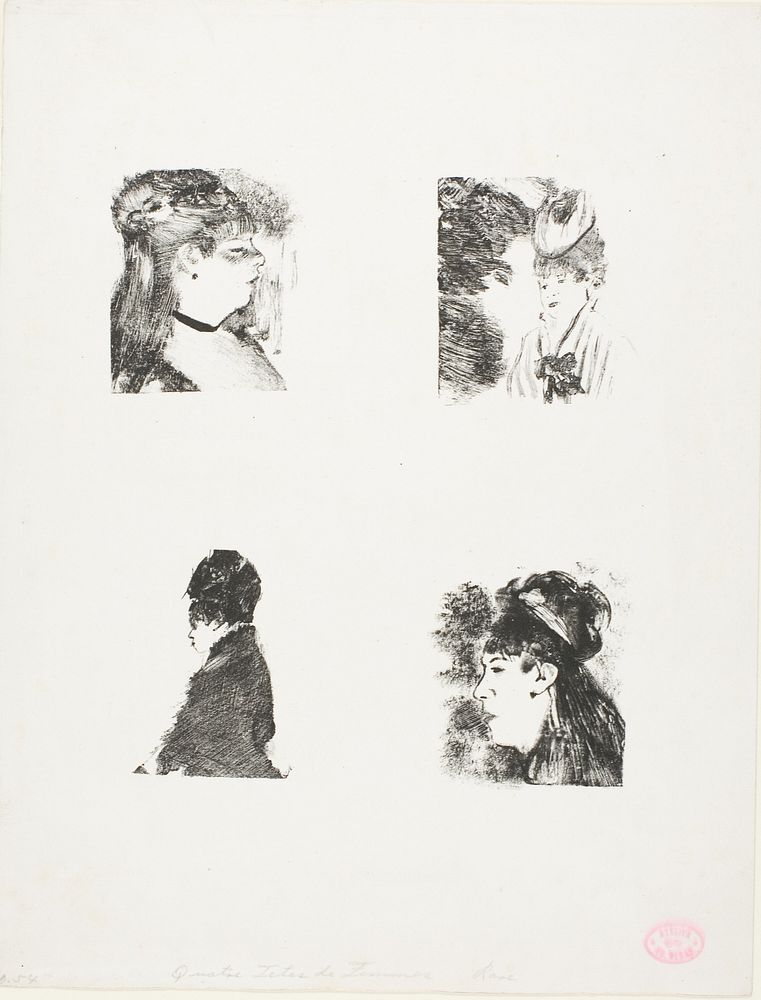 Four Heads of Women by Hilaire Germain Edgar Degas