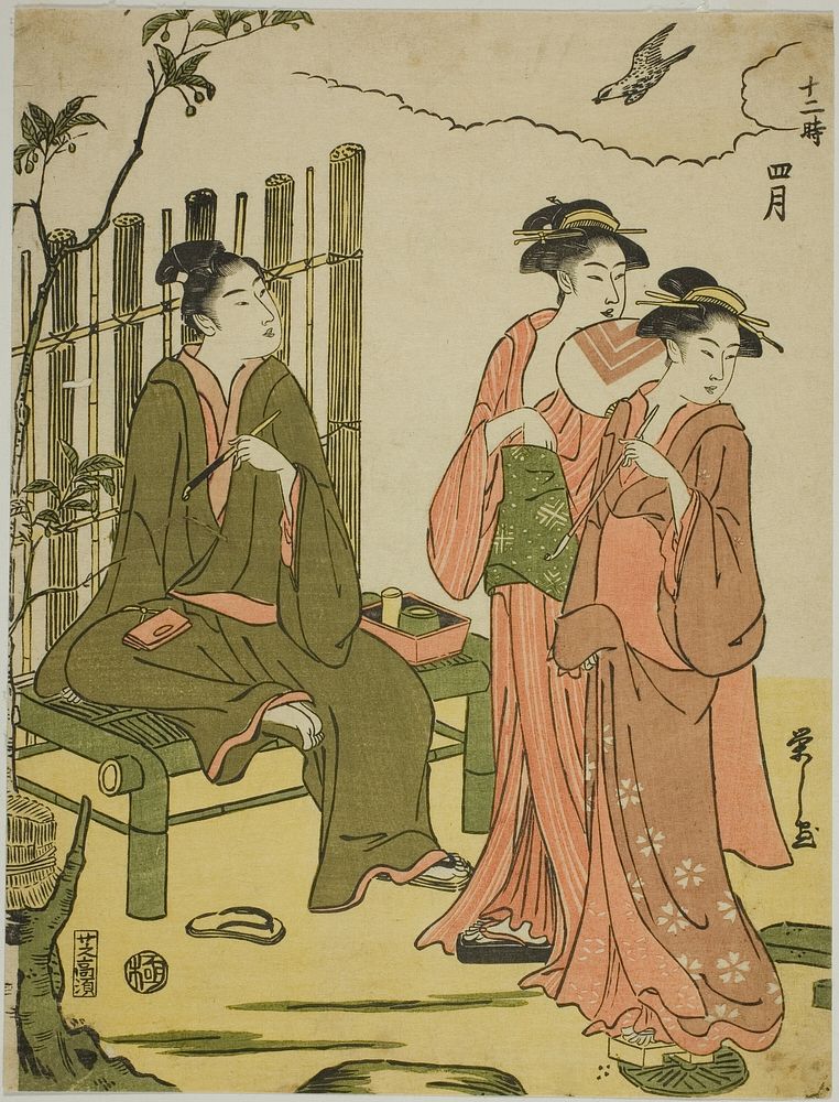 The Fourth Month (Shigatsu), from the series "The Twelve Months (Juni toki)" by Chôbunsai Eishi