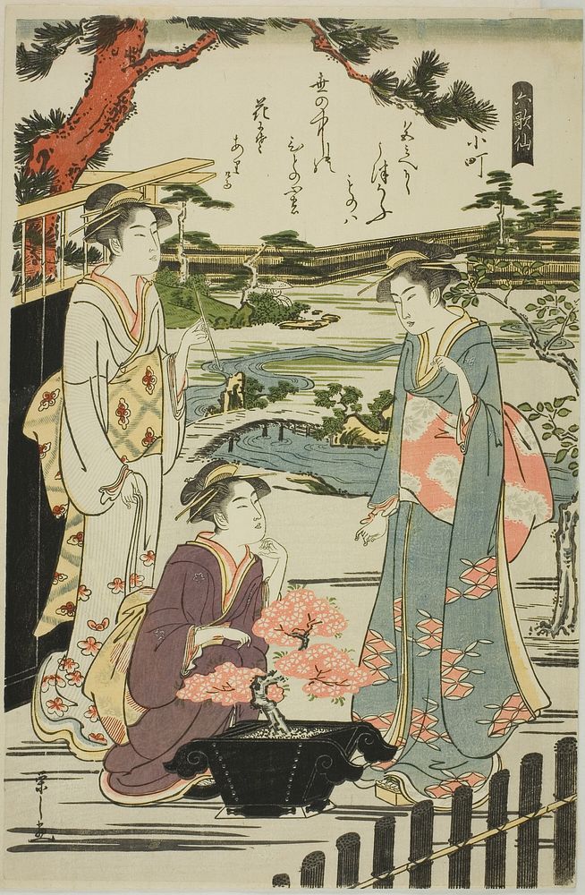 Komachi, from the series "Six Immortal Poets (Rokkasen)" by Chôbunsai Eishi