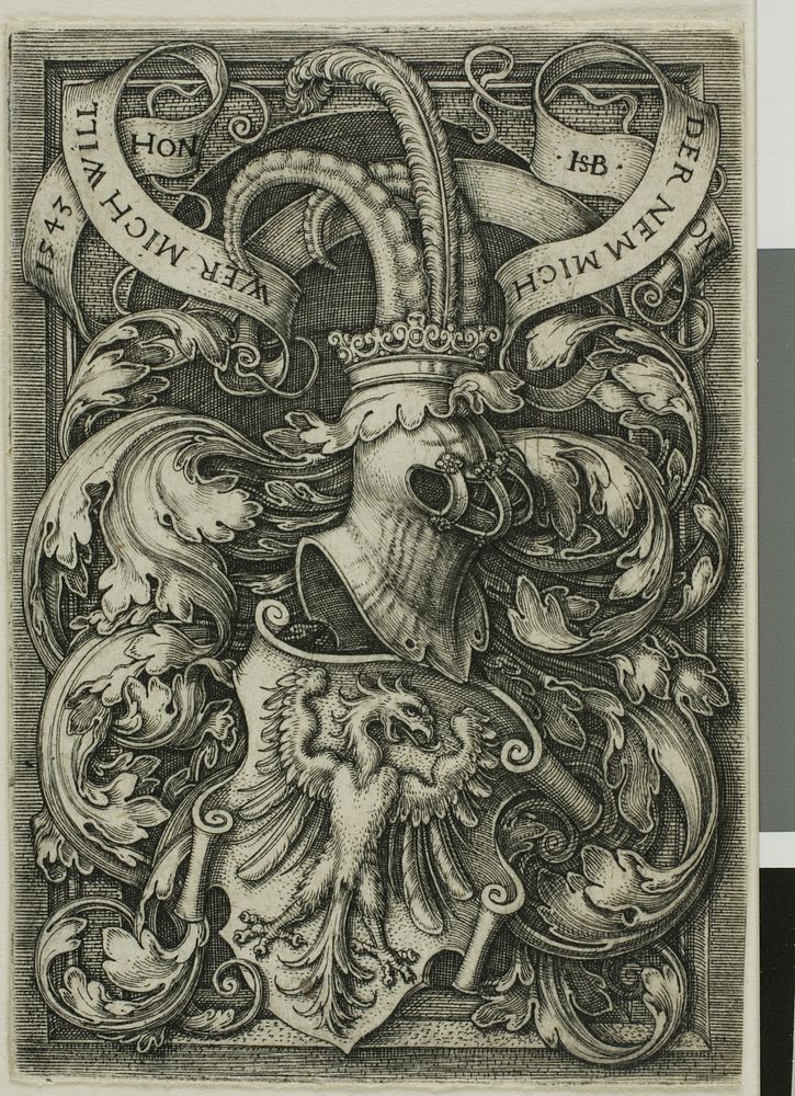 Coat of Arms with an Eagle by Hans Sebald Beham