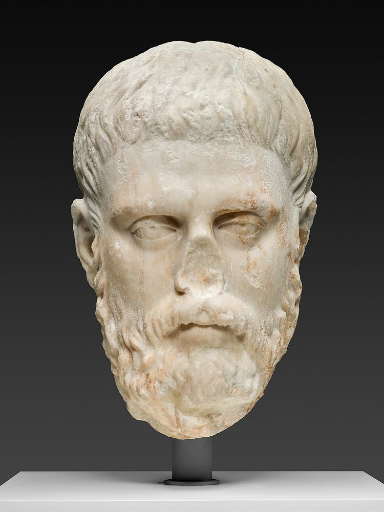 Portrait Head of a Philosopher by Ancient Roman