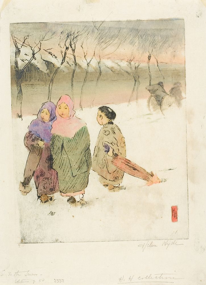 In the Snow at Tokyo by Helen Hyde