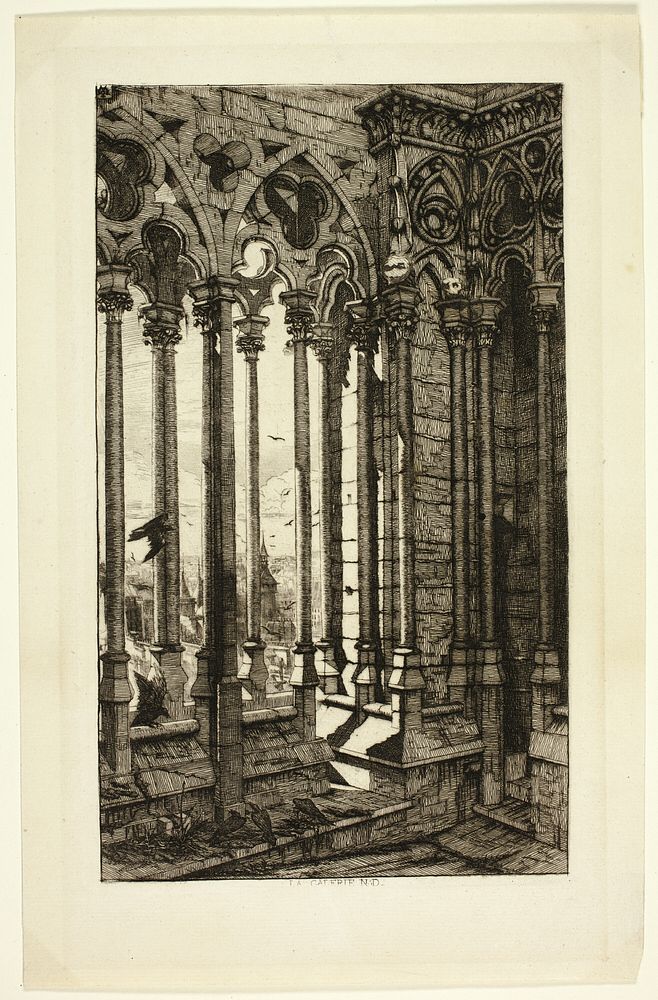 La galerie Notre-Dame by Charles Meryon