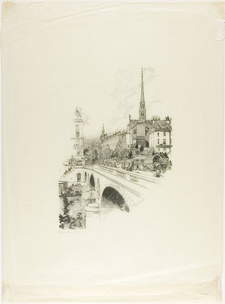 Le Pont Saint-Michel by Louis Auguste Lepère