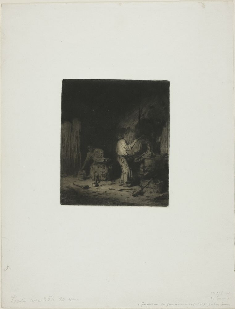 The Forge by Charles Émile Jacque