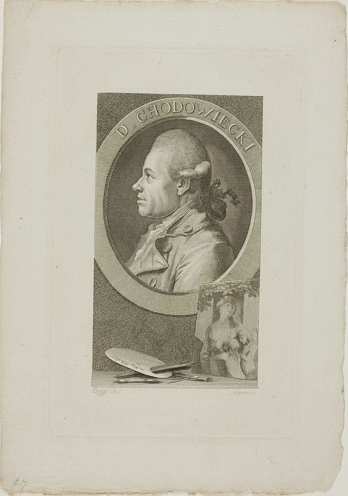 Portrait of Daniel Chodowiecki by Christian Gottlieb Geyser