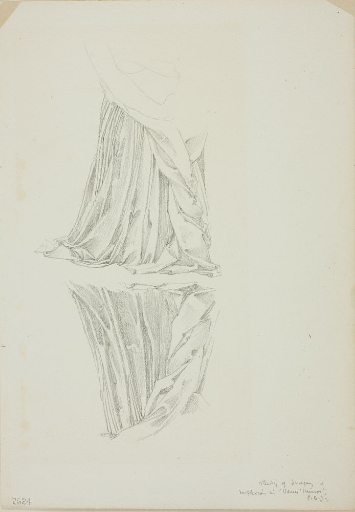Draped Figure and Reflection, study for Mirror of Venus by Sir Edward Burne-Jones