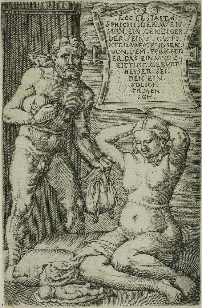 The Miser and the Miscarriage by Barthel Beham
