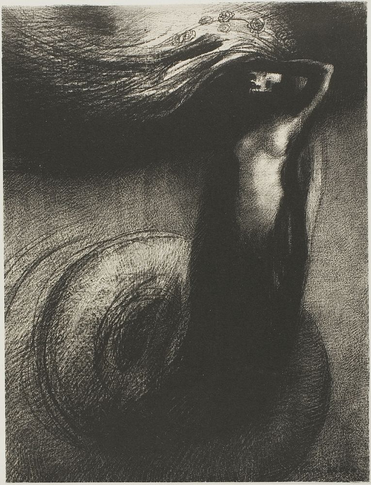 Death: "My irony surpasses all others!", plate 3 of 6 by Odilon Redon