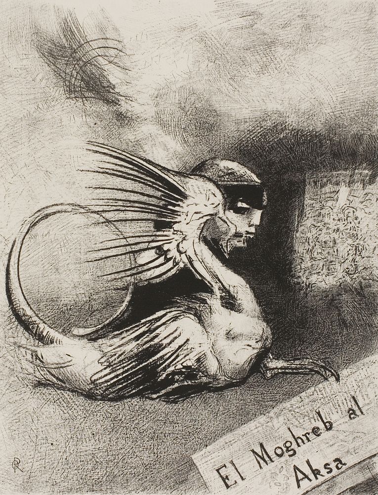 Frontispiece for El Moghreb al Aksa by Edmond Picard by Odilon Redon