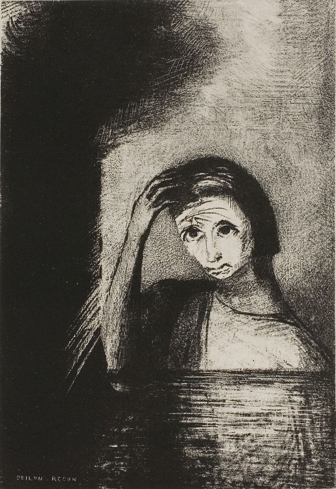 Frontispiece from Emile Verhaeren's Les Debacles by Odilon Redon
