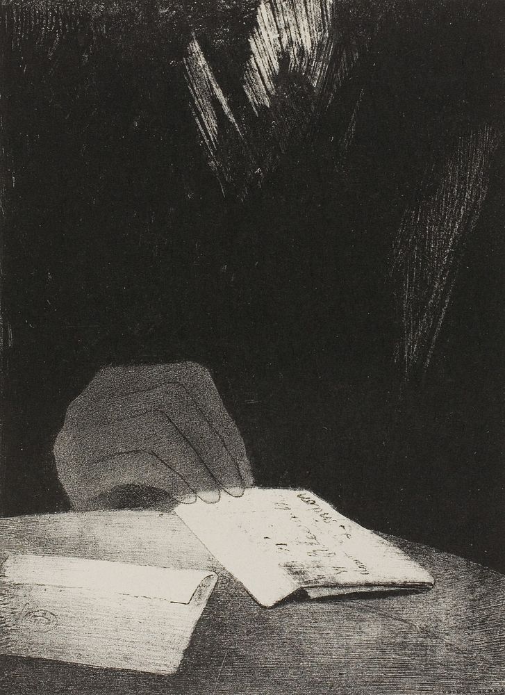 It Was a Hand, Seemingly as Much of Flesh and Blood as My Own, plate 4 of 6 by Odilon Redon