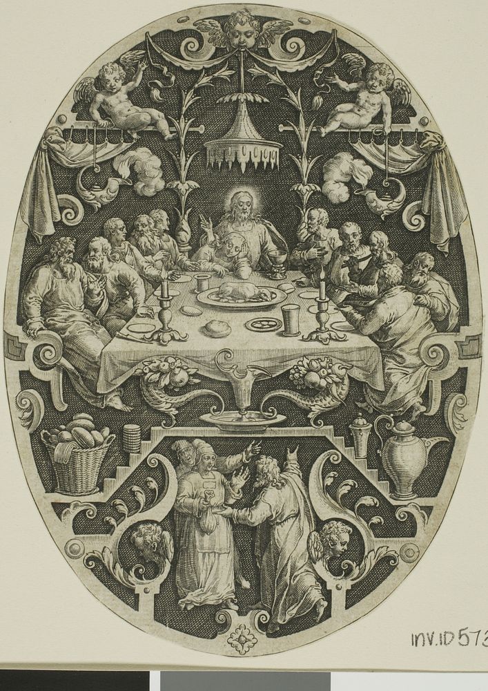 Last Supper, from Passion of Christ by Jan Sadeler, the Elder