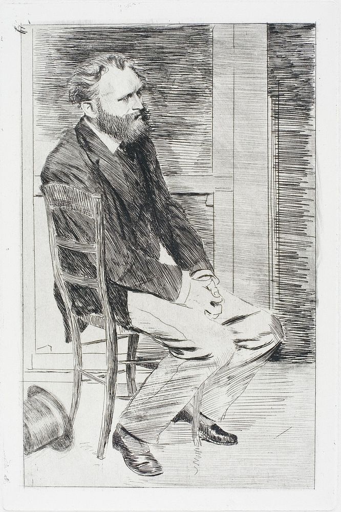 Manet Seated, Turned to the Right by Hilaire Germain Edgar Degas