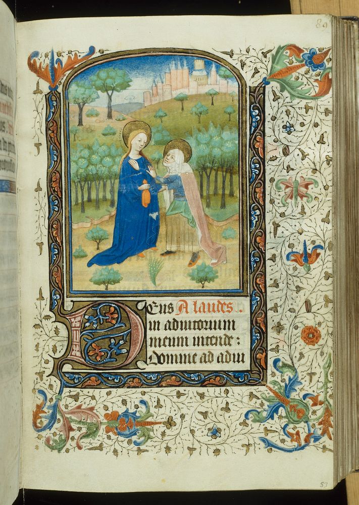 The Visitation, from a Book of Hours by Master of the Privileges of Ghent and Flanders