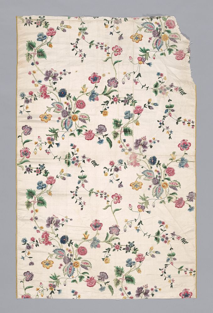 Length of Painted Silk, Panel (Dress Fabric)