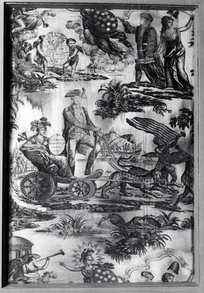 The Apotheosis of Washington and Franklin (Furnishing Fabric) by Valentine Green