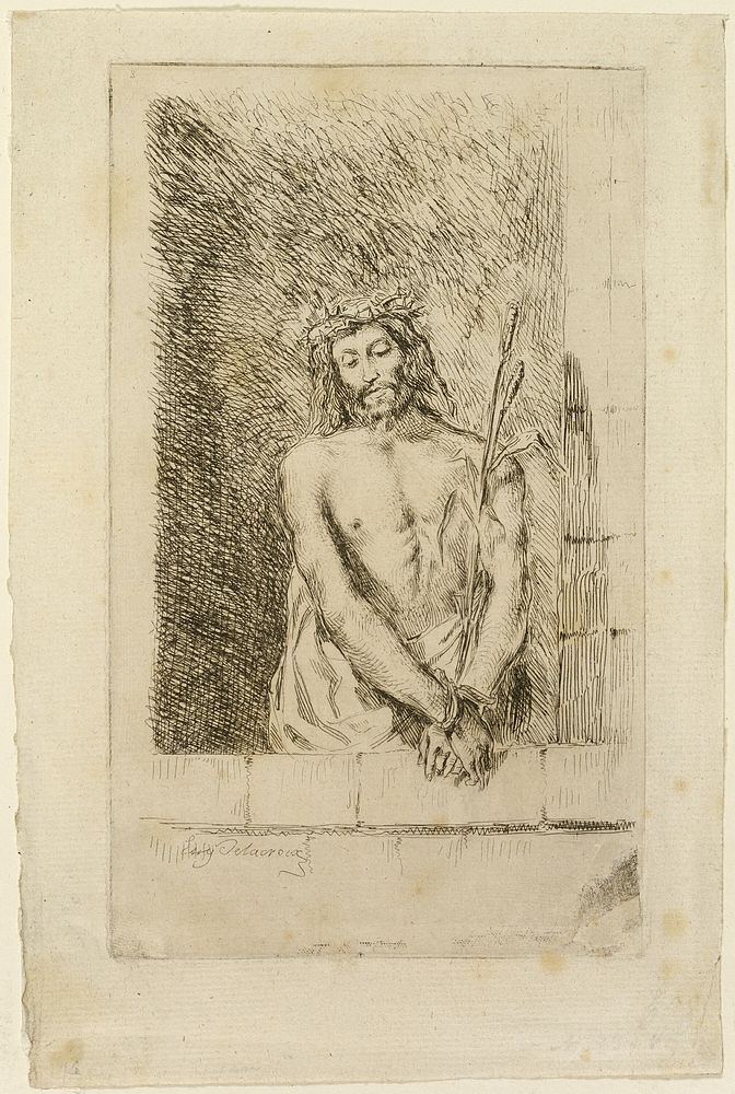 Christ with the Reed by Eugène Delacroix