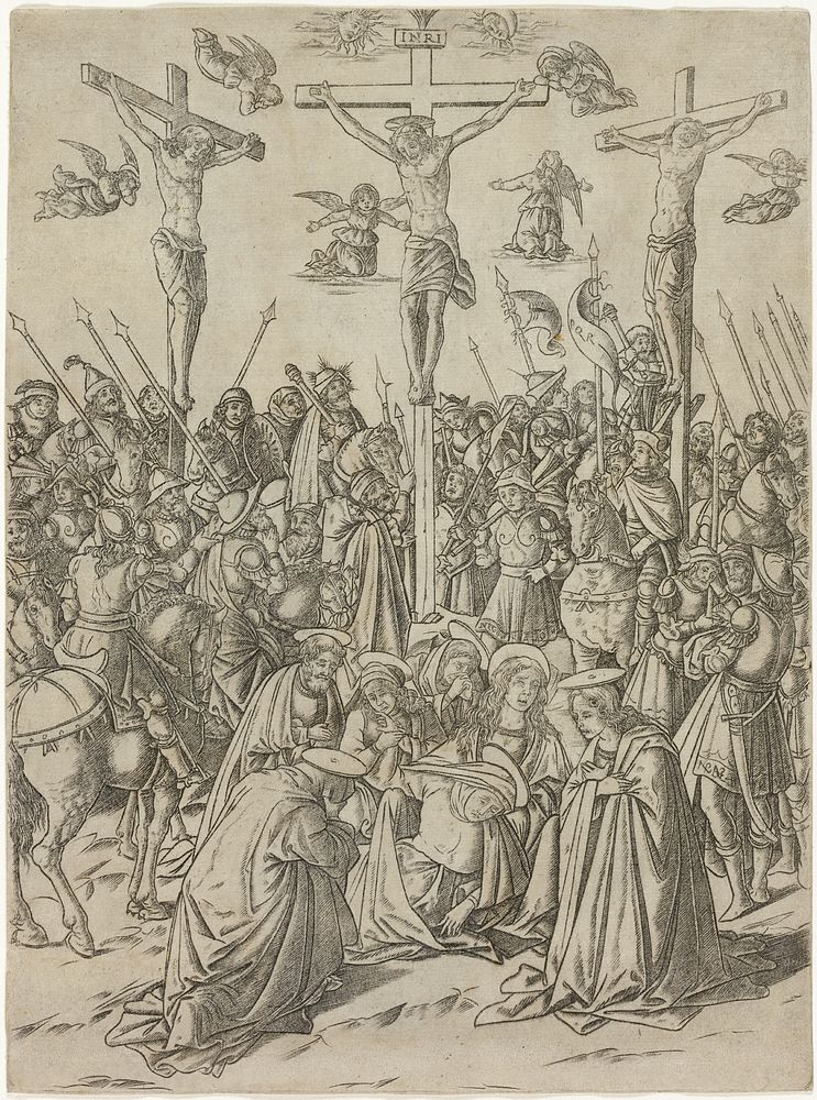 The Crucifixion with the Two Thieves, from the Mysteries of the Rosary by Francesco Rosselli