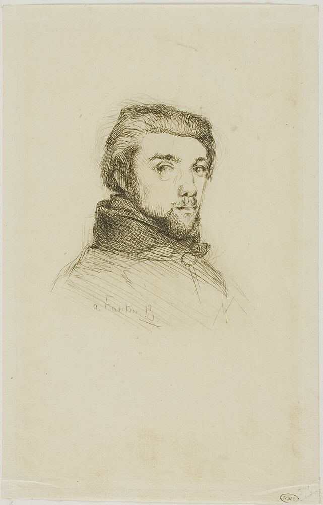 Portrait of Fantin-Latour by Félix Henri Bracquemond