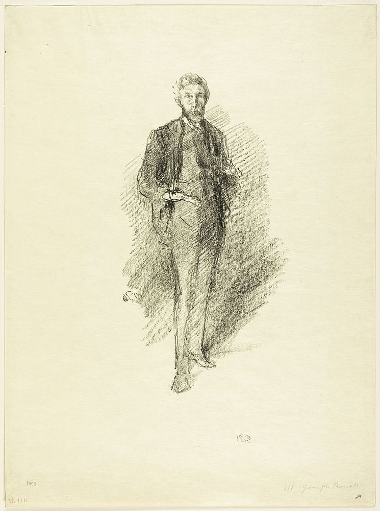 Study: Joseph Pennell by James McNeill Whistler