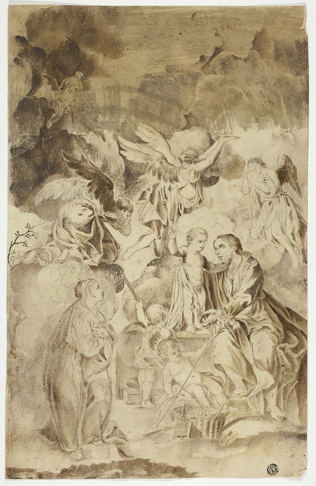 Female Saint Beholding Vision of Christ Child and Saint Joseph by Domenico Theotokópoulos, called El Greco
