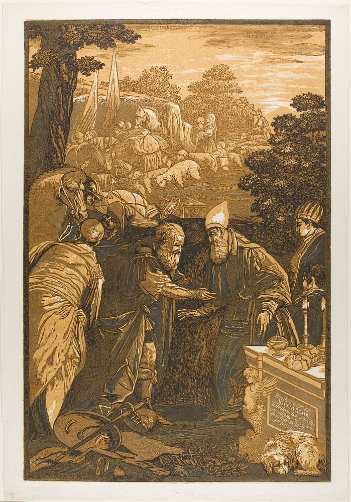 Melchisedech Blessing Abraham, from Opera Selectoria by John Baptist Jackson