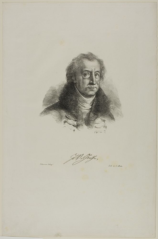 Portrait of Goethe, from Faust by Eugène Delacroix