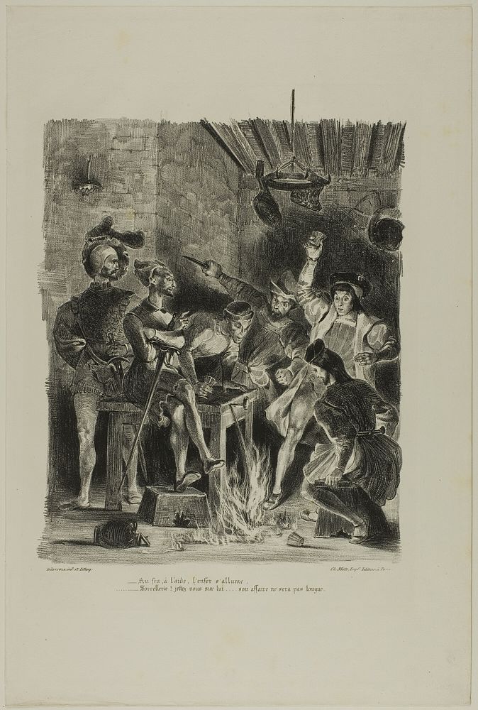 Mephistopheles at the Students' Inn, from Faust by Eugène Delacroix