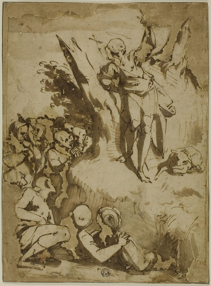 Saint John the Baptist Preaching by Luca Cambiaso