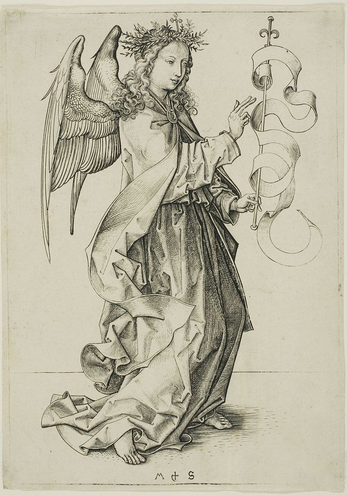The Angel of the Annunciation by Martin Schongauer