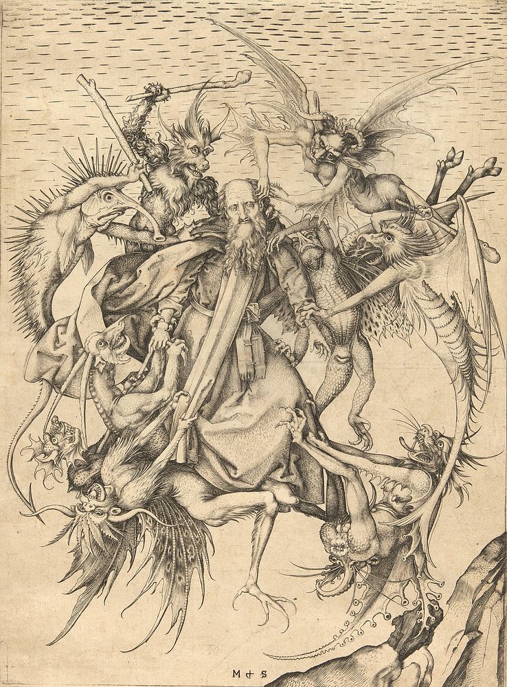 The Temptation of Saint Anthony by Martin Schongauer