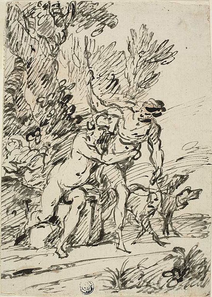 Venus and Adonis by Domenico Gargiuli (Micco Spadaro)
