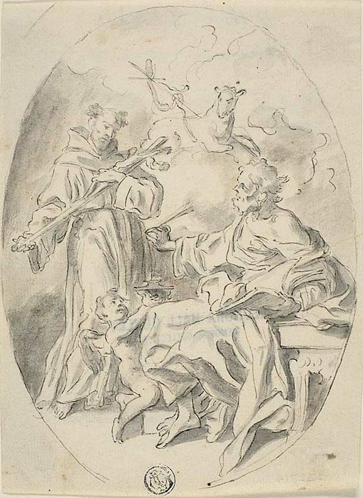 Saints Luke and Dominic by School of Francesco Solimena