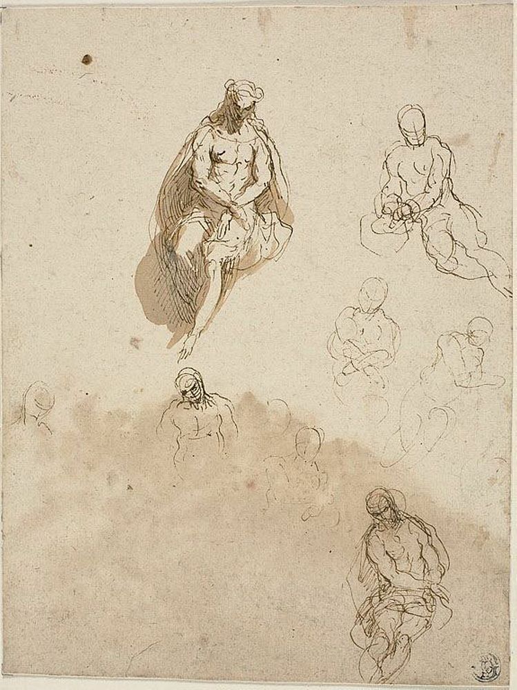 Studies for the Crowning with Thorns by Jacopo Palma Il Giovane