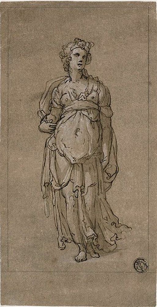 Standing Female Allegorical Figure by Federico Zuccaro