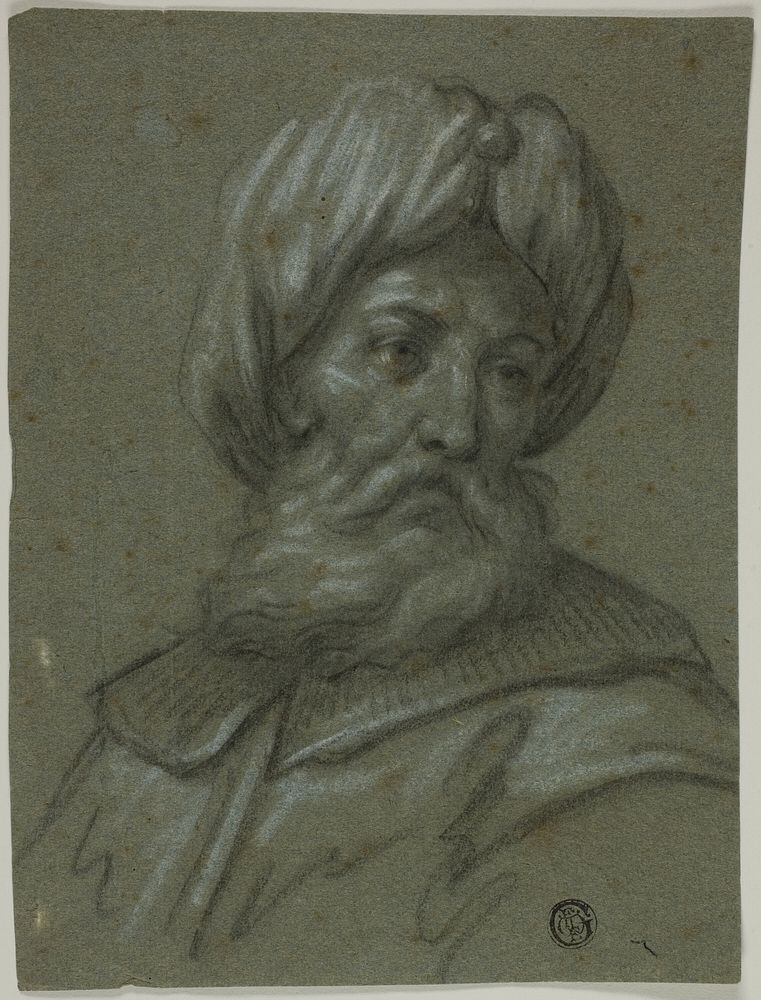 Head of an Old Man with Turban and Beard by Unknown