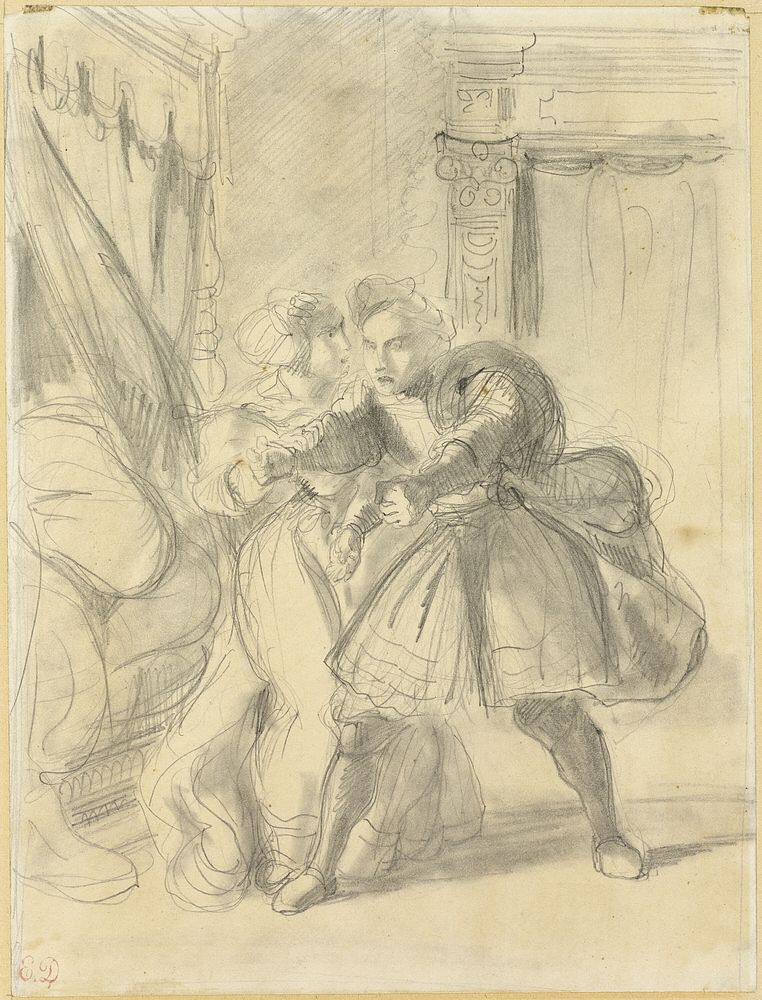 Study by Eugène Delacroix