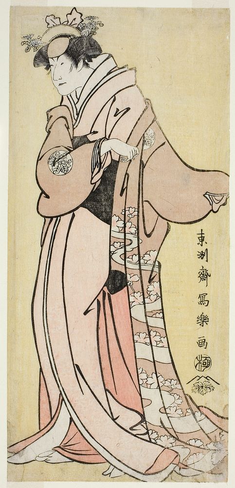 The Actor Nakayama Tomisaburo I as Lady Tsukuba, Wife of Yoshioki (Shodai Nakayama Tomisaburo no Yoshioki Midai Tsukuba…