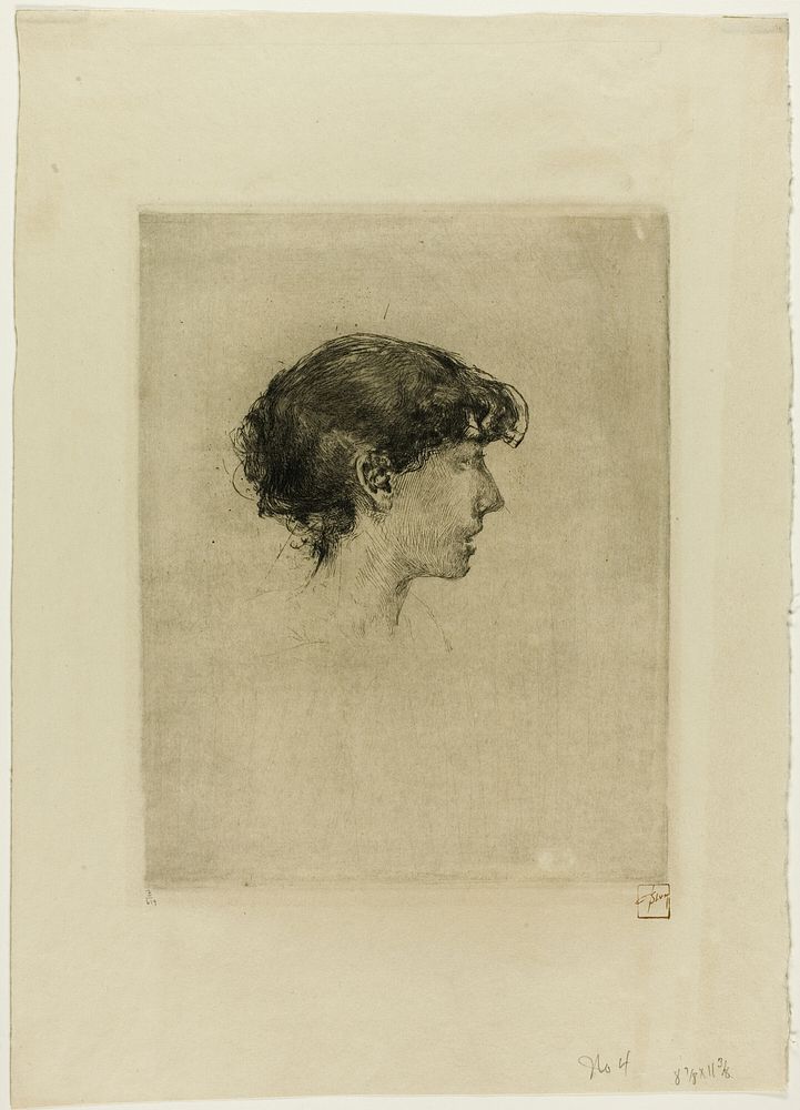 Head of a Girl, Profile by Robert Frederick Blum